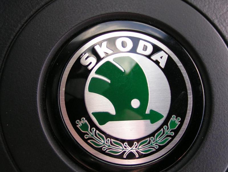 Logo Skoda. 